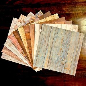 Scrapbook Paper! Wood Backgrounds! 12x12 Premium Card Stock!